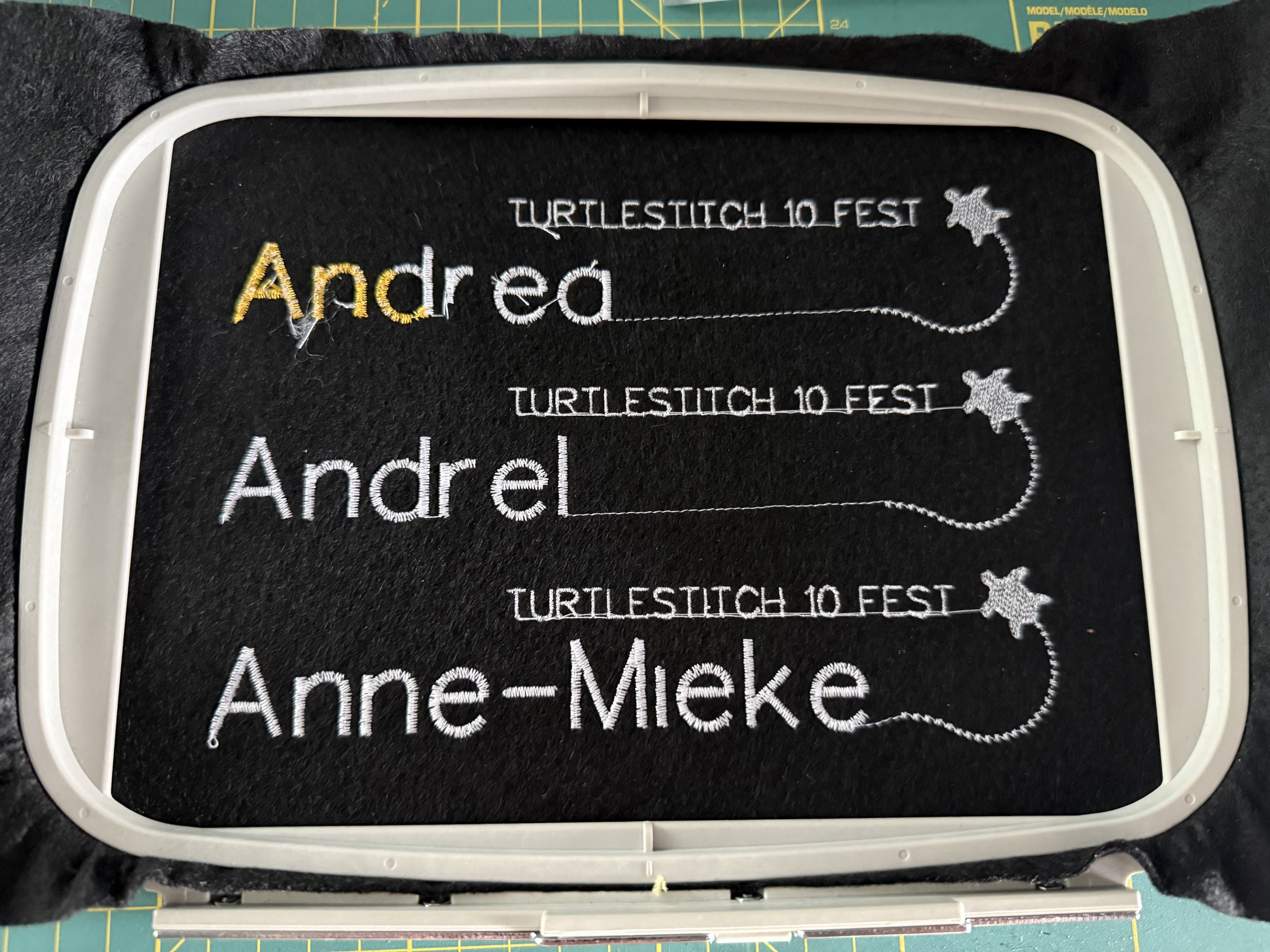 Turtlestitch 10 FEST badges