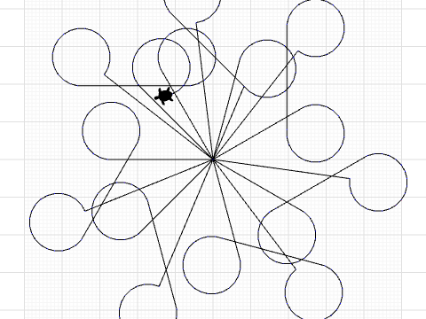 midcentury bubble flower