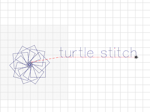 ADDING TEEXT IN TURTLE STICH