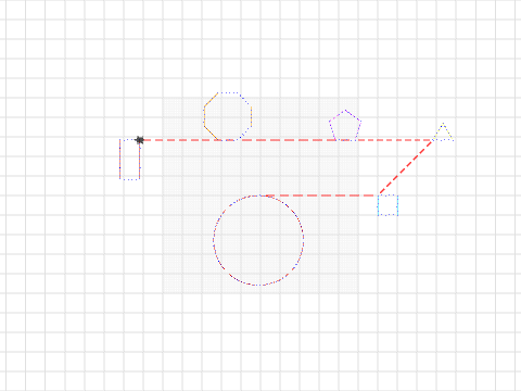 red circle blue square J.P.