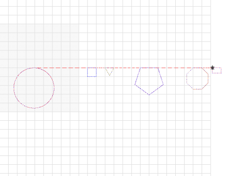 blue circle red square EO