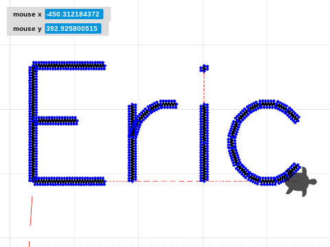 Corner bookmark with Eric left side