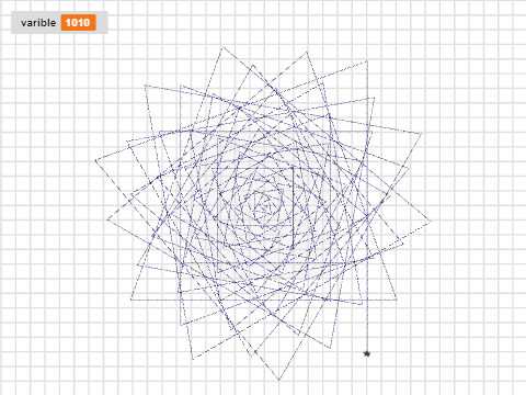 #6 Using variables to make spirals Parsons Problem IL