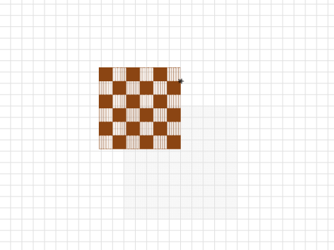 Square colored in checkeboard direction pattern