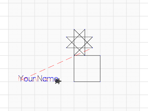 Square plus 45 degree turn with 10 repeat now add your name