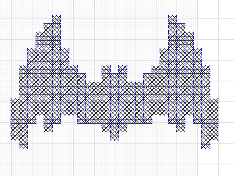 Cross Stitch Bat