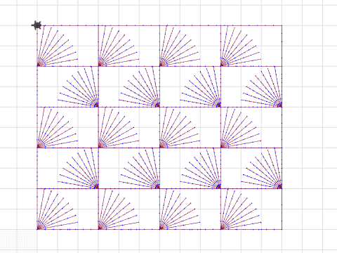 Lichtstrahler   4x5 mit ABstand
