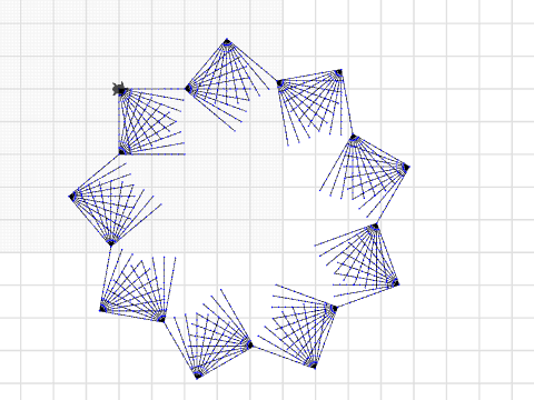 Blume mit neun Duschen