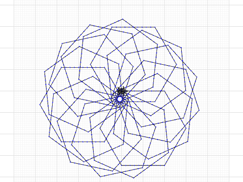 15x Sechecke ohne Density