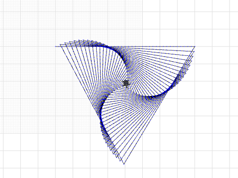 3x Welle mit Dreiecke