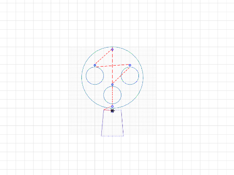 Mobile hanging art trunk and tree