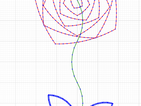 flor girando con hojas