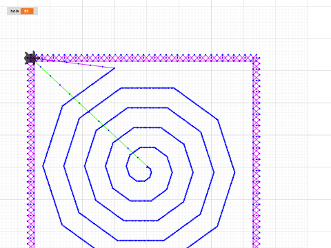espiral circular,borde cruz 2