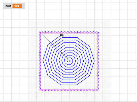 espiral circular,borde cruz