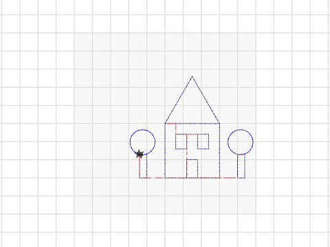 Haus mit Bäumen-Tim