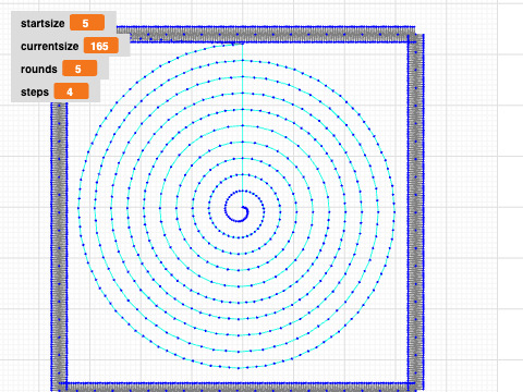 espiral circular,borde satin_antena