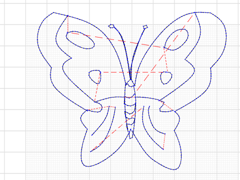 free curve painting butterfly