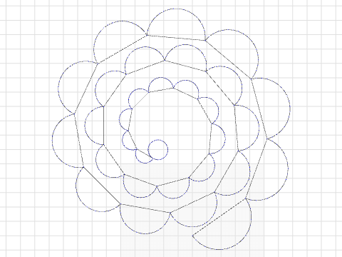 Arithmetic Spiral With Petals For a Rolled Flower