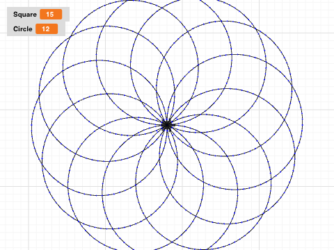 Circle spiral flower