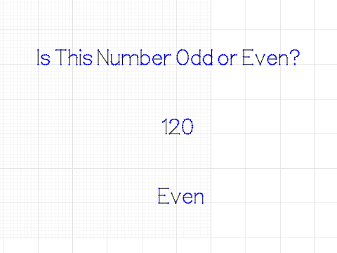 Is This Number Odd or Even?