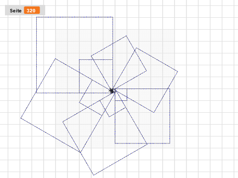 Laufstiche in 10-er Schritte mit Verschibung