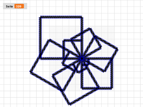 Satinstich mit Breite