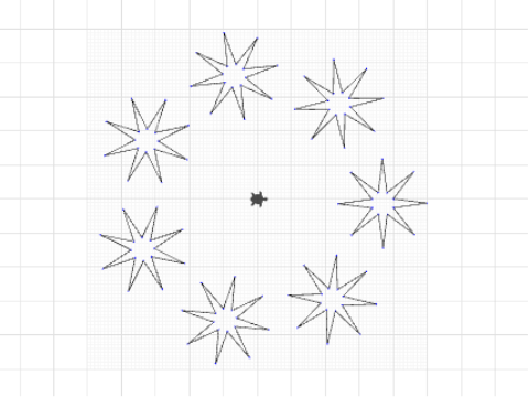 Petals and Stars That Arc Around a Circle