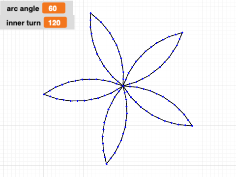Flower Petal Study #2 - Petals Created With Arcs