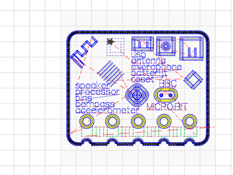 microbit achterkant van Peter