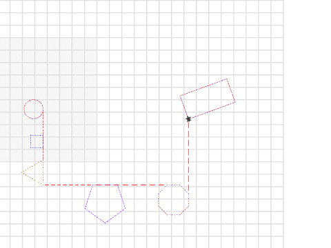 Red circle Blue square 