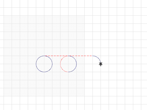 circle, half circle, quarter circle.