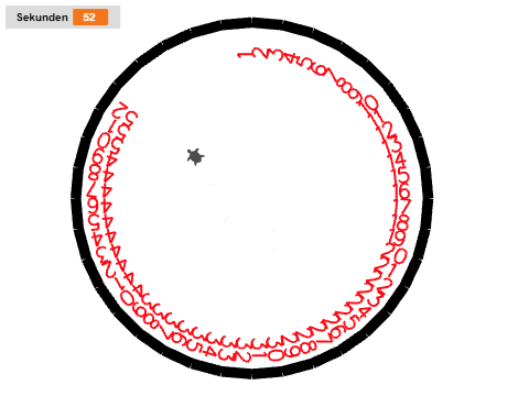 uhr mit echte sekunden