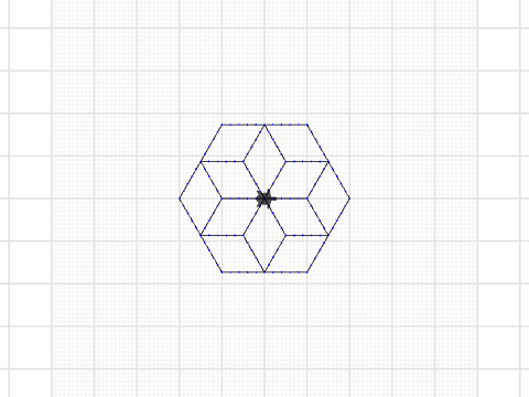 正6角形で花模様