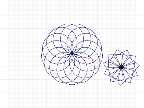 Flower with pinwheel