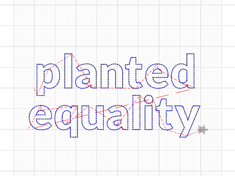 Schrift Planted E