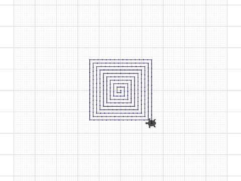 Square Spiral - 90 straight
