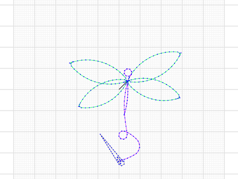 Dragonfly with needle
