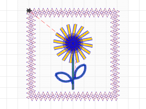 Yellow_Sunflower With Leaves Mug Rug